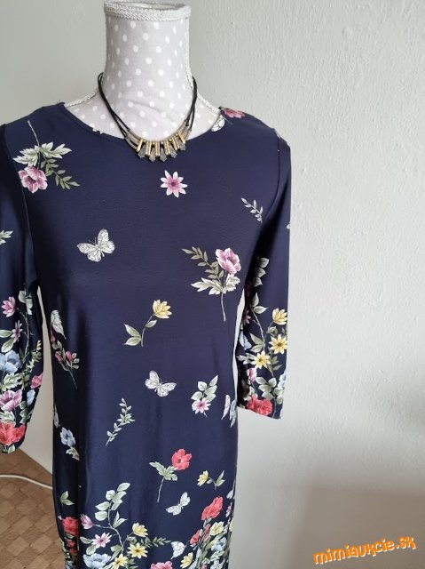 tmvomodré elastické šaty veľ. 38/40