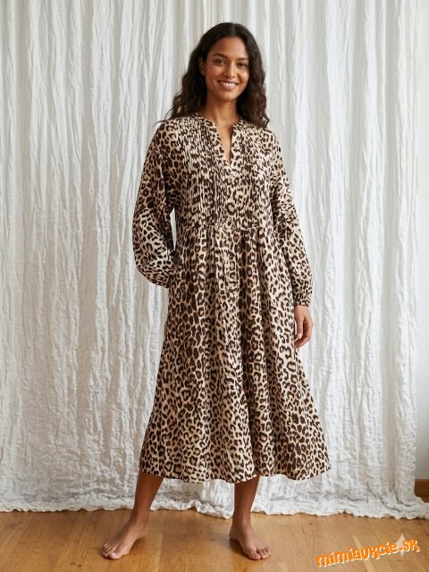 viskozové animal áčkové šaty Les Jumelles uni veľkosť