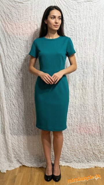 elegantné sýte zelené šaty s leskom h&m