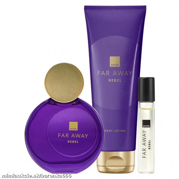 +++Set vône a telového mlieka Far Away Rebel+++ -3 ks - ! AKCIA ! - bežne od 32 EUR..
