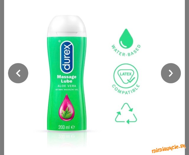 DUREX Play Massage lubrikant a masážny gél s Aloe Vera 2v1 200 ml Drazite 2 ks