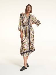 vzorované viskozové košeľové šaty ecovere Reserved