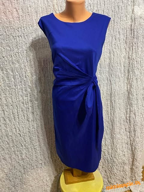 prekrásne parížsko modré šaty s viazačkou Esprit