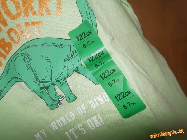 °°°°°Bavlnene tricko DINO,,,,,velk. 122,,,,,,