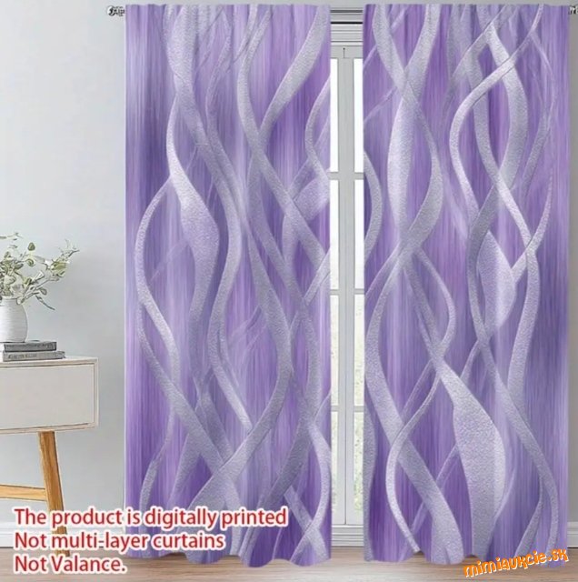 2D fialove zavesy 2 ks rozmer jedného  l105x210cm