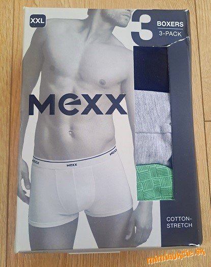 3-balenie boxeriek MEXX !!! Nove s krabicou !!! Velkost XXL !!! VASA CENA