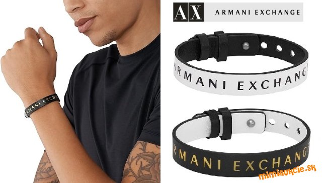 Obojstranny naramok ARMANI EXCHANGE !!! Novy s visackou !!! POVODNA CENA 59 EUR