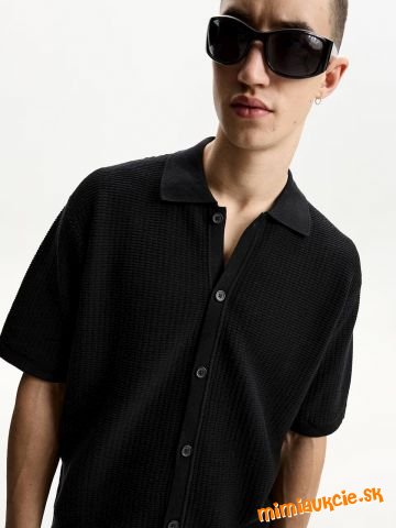 *** Moderná pánska úpletová košeľa zn. BERSHKA ......... TOP stav ***