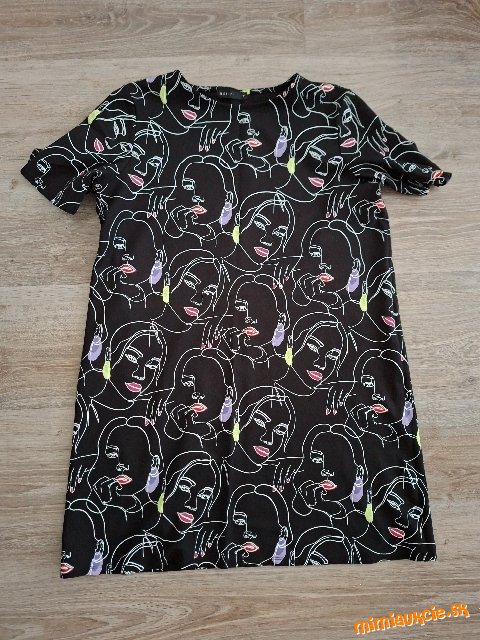 ***Cierne mini saty s potlacou_Mohito_velkost M***