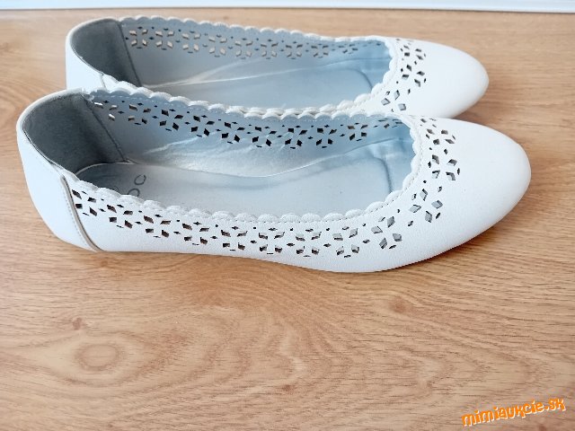 Biele baleriny ** BPC ** 36 ** vnut.dl. 22,5cm