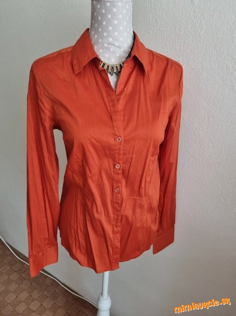 škoricová košeľová blúzka H&M veľ. 38