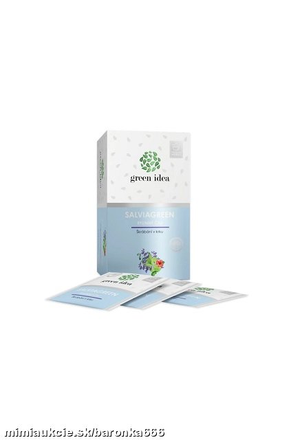 Green idea Salviagreen - bylinný čaj 20 ks -dýchacie cesty, škrabanie v krku...
