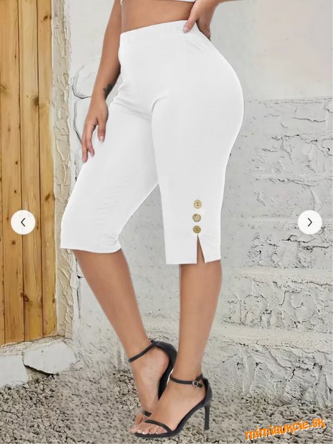 Nové biele capri nohavice