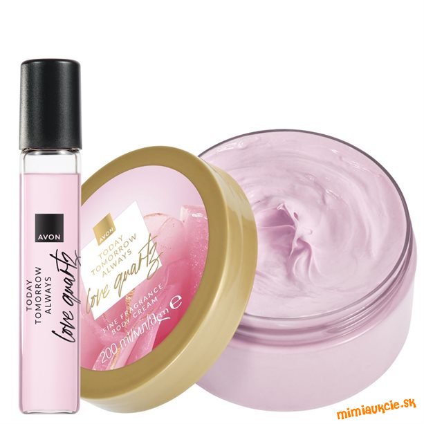 Set 2kusov Parfumovaný balzam na telo TTA Love Quartz 200ml+ olej na pery 3,8g viď foto