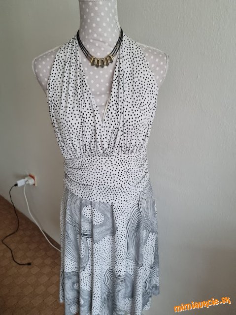 bielo čierne elastické šaty Joseph Ribkoff veľ. 40