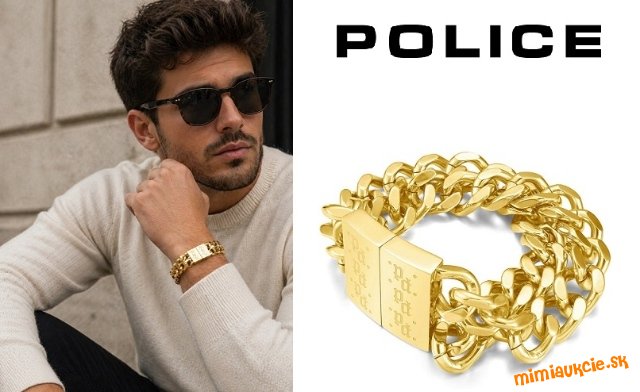 Pansky naramok POLICE !!! Novy !!! POVODNA CENA 89 EUR