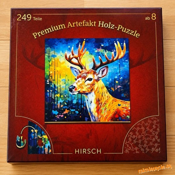 Drevene puzzle JELEN !!! Nove s krabicou !!! 249 dielikov !!! POSLEDNE