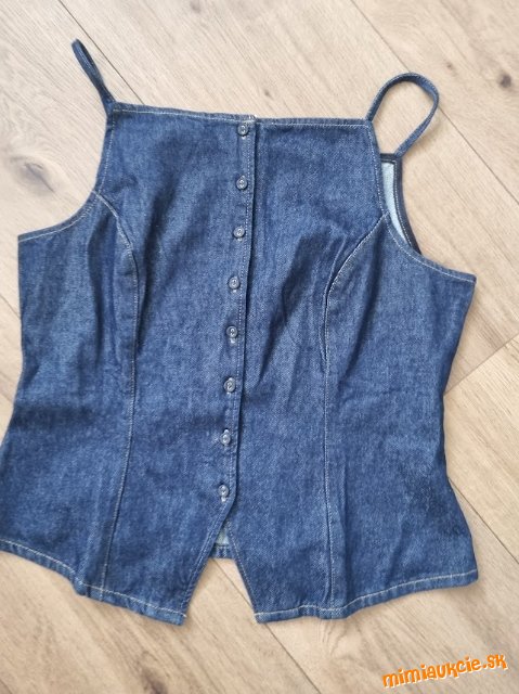 nová rifľová vesta/top  H&M veľ. 40/42