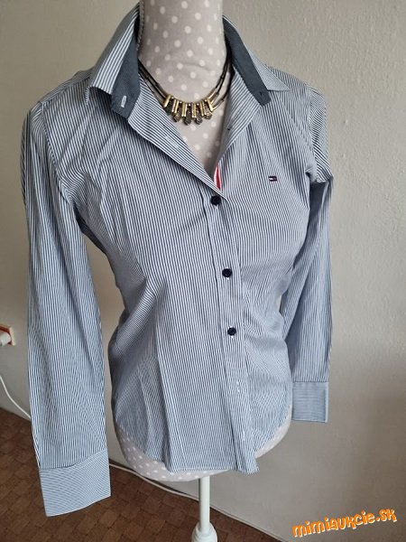 modro biela pruhovaná blúzka Tommy Hilfiger S
