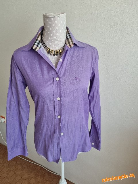 fialová košeľová blúzka Burberry veľ. 36/38