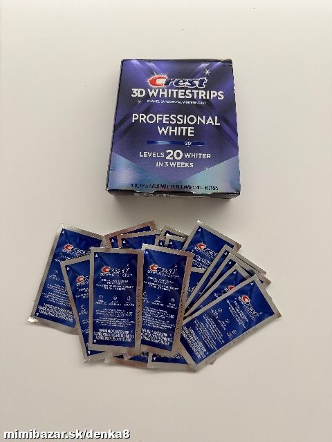 Crest bieliace pásiky na zuby - 19 ks