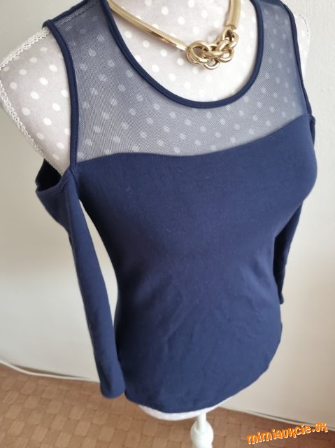 tmavomodrý elastický top Karen MIllen veľ. 38
