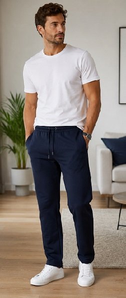 Tmavomodre panske teplakove nohavice ENOS JEANS !!! Velkost L !!! VASA CENA