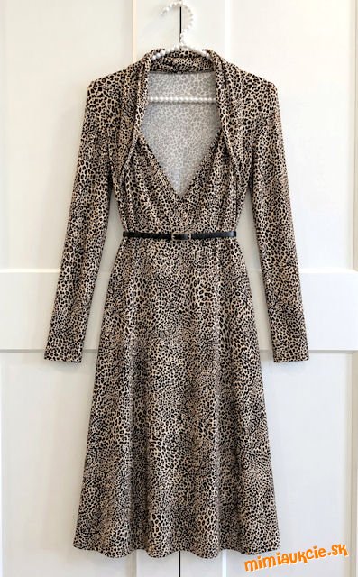 Leopardie midi šaty
