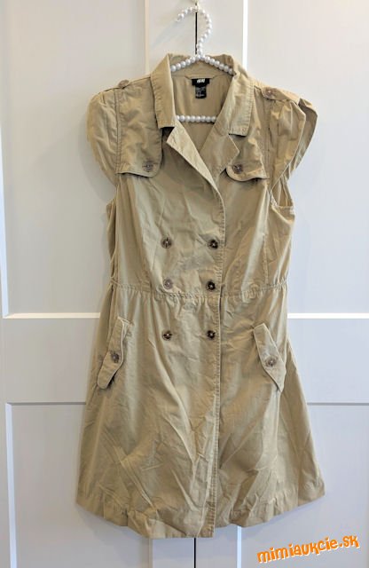 H&M béžový trenčkot/šaty
