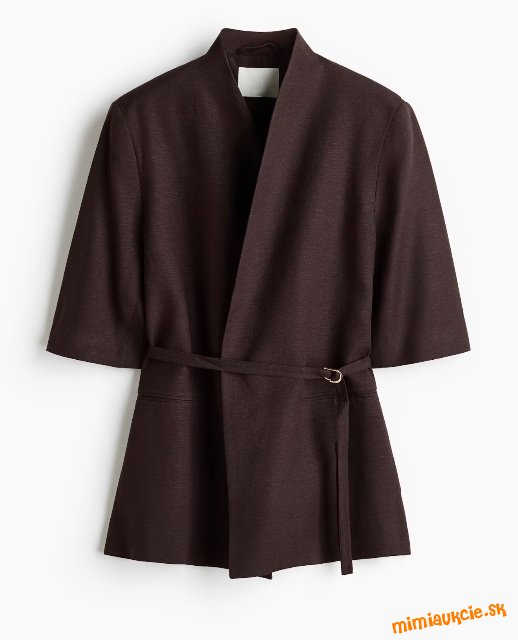 Sako z lanovej zmesi s kratkym rukavom - prave dorazilo H&M - v predajni 37,99 eur