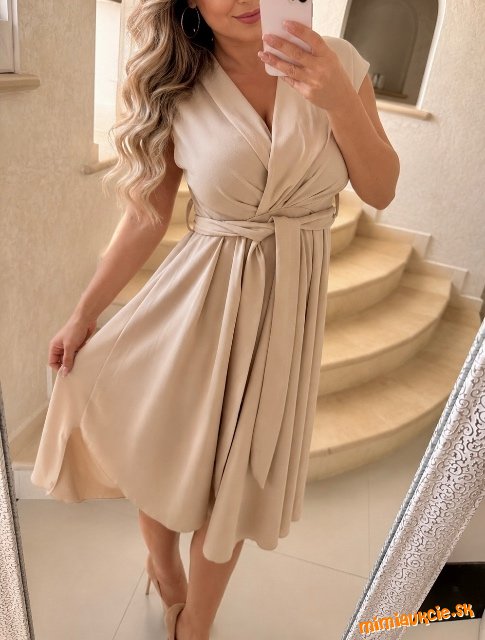 Elegantné dámske šaty Latte Grace