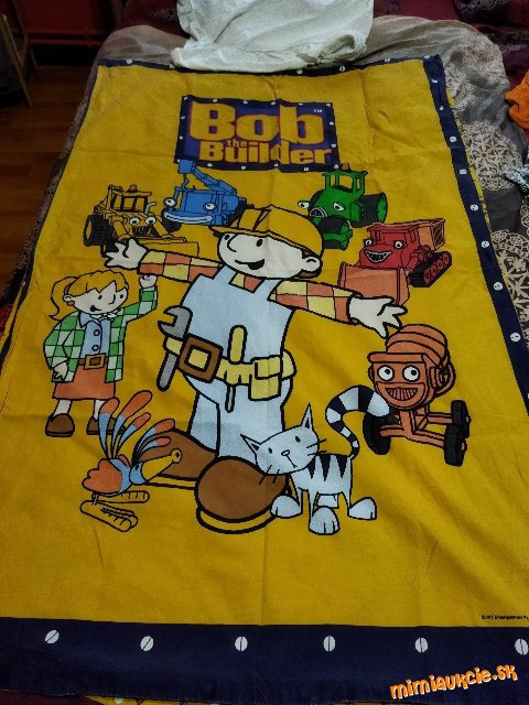 Obojstranná obliečka na paplón Bob staviteľ + plachta na gumu