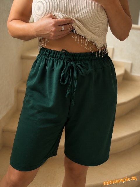 ✨ Dámske elegantné šortky – dark green