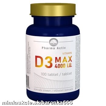 +++ PHARMA ACTIV Vitamín D3 MAX 4000 I.U. 100 tabliet +++