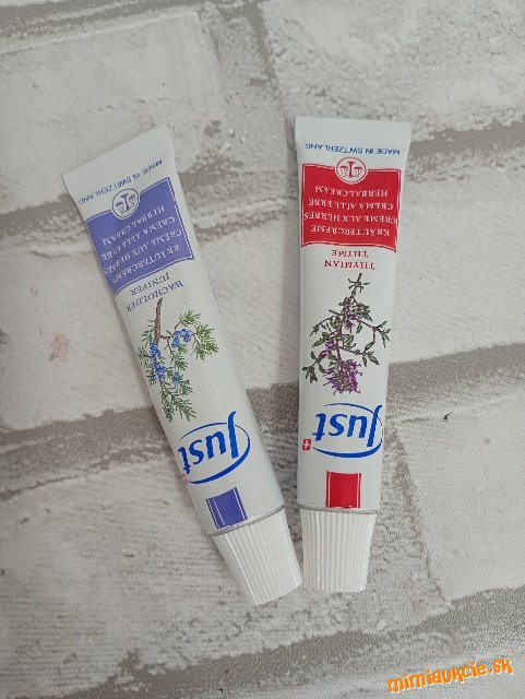 Kremiky just tymian a borievka každý po 10ml
