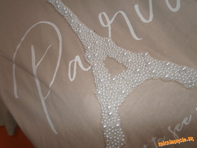 °°°°°°Bezove, bavlne tricko PARIS,,,velk. XL,,,,,,