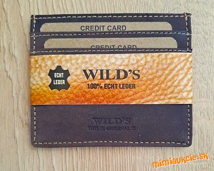 Kozene puzdro na karty WILD`S !!! Nove !!! VASA CENA