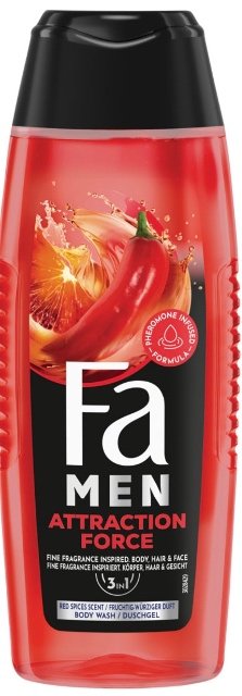 Fa MEN sprchovací gél Attraction Force 3v1 400 ml drazite 2 ks
