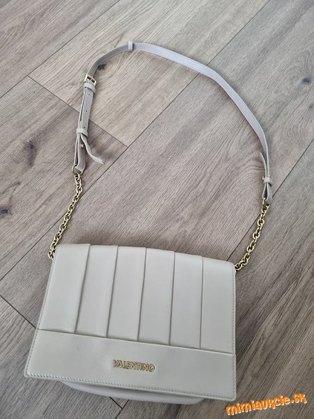krémová mäkká kožená kabelka VALENTINO