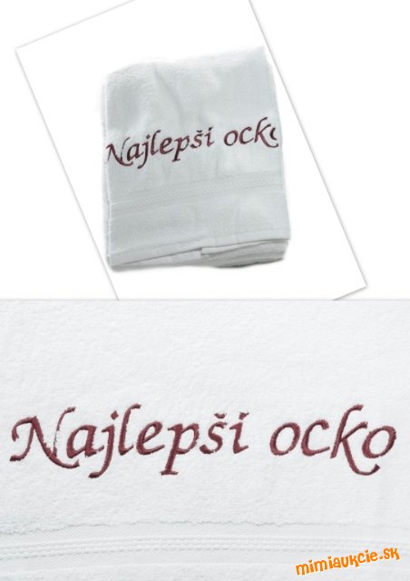 Osuška Najlepší ocko – biela 70x140cm