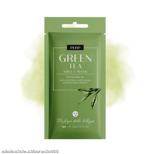 ERNE Pleťová maska textilná GREEN TEA upokojujúca 1 ks / 22 ml